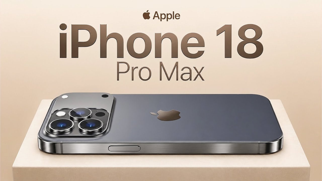 The new iPhone 18 Pro Max displaying advanced AI features