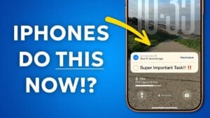 A close-up of the iPhone Action Button being pressed.