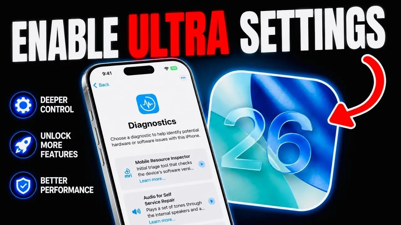 Hardware testing options for Face ID and touchscreen on iPhone