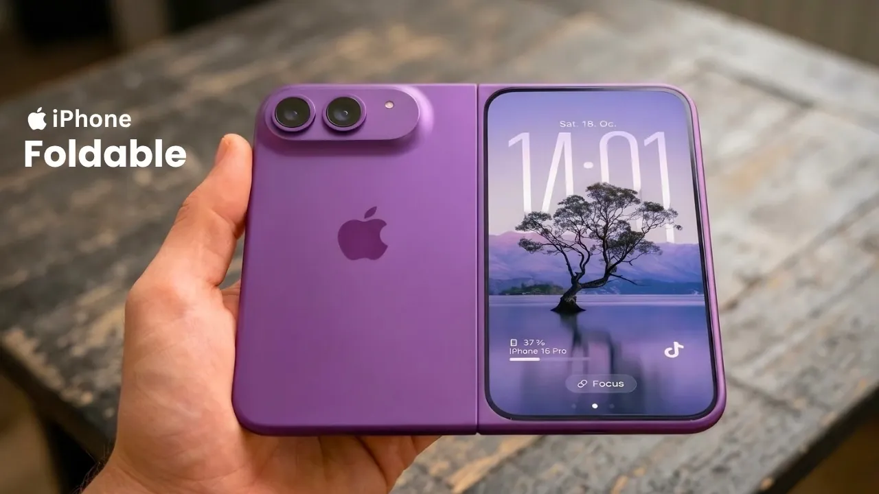 A crease-free 7.8-inch inner display on the foldable iPhone