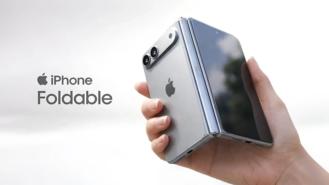 Titanium frame and crease-free inner display of the foldable iPhone.