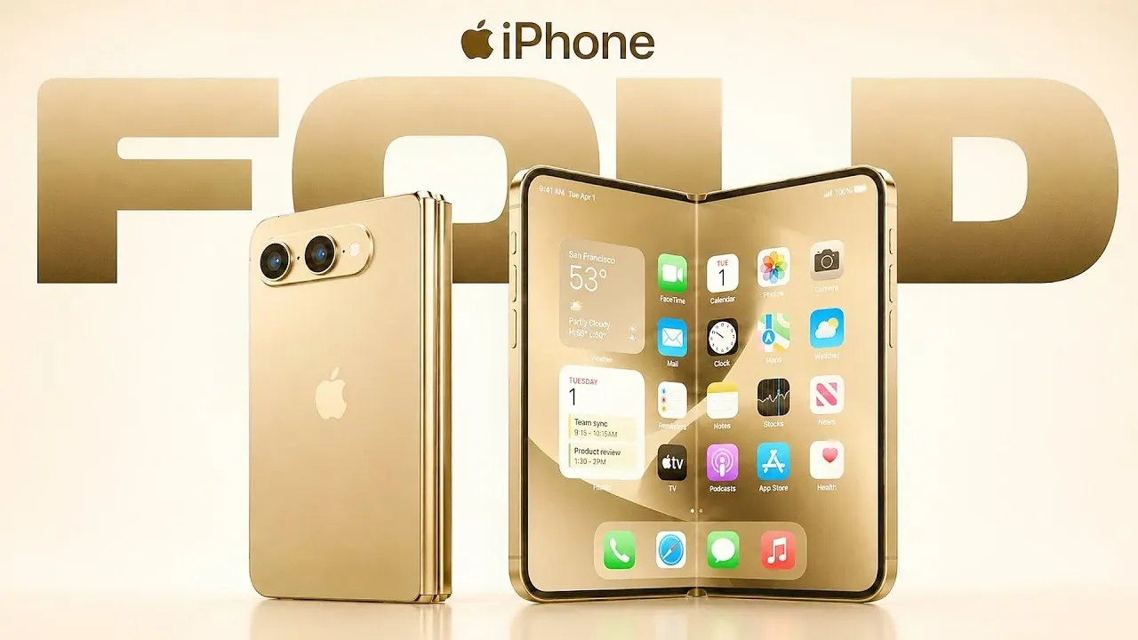 Titanium frame and dual rear cameras on the foldable iPhone.