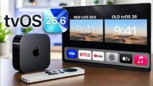 The Apple TV library section replacing the removed iTunes app.
