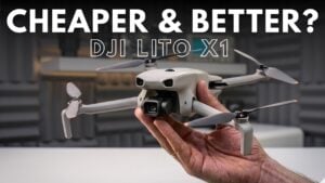 Side by side comparison of the DJI Lito X1 and Mini 5 Pro drones