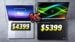 Side by side comparison of the M5 Max MacBook Pro and Razer Blade 18