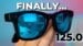 Ray-Ban Meta smart glasses displaying the 125.0 software update screen.