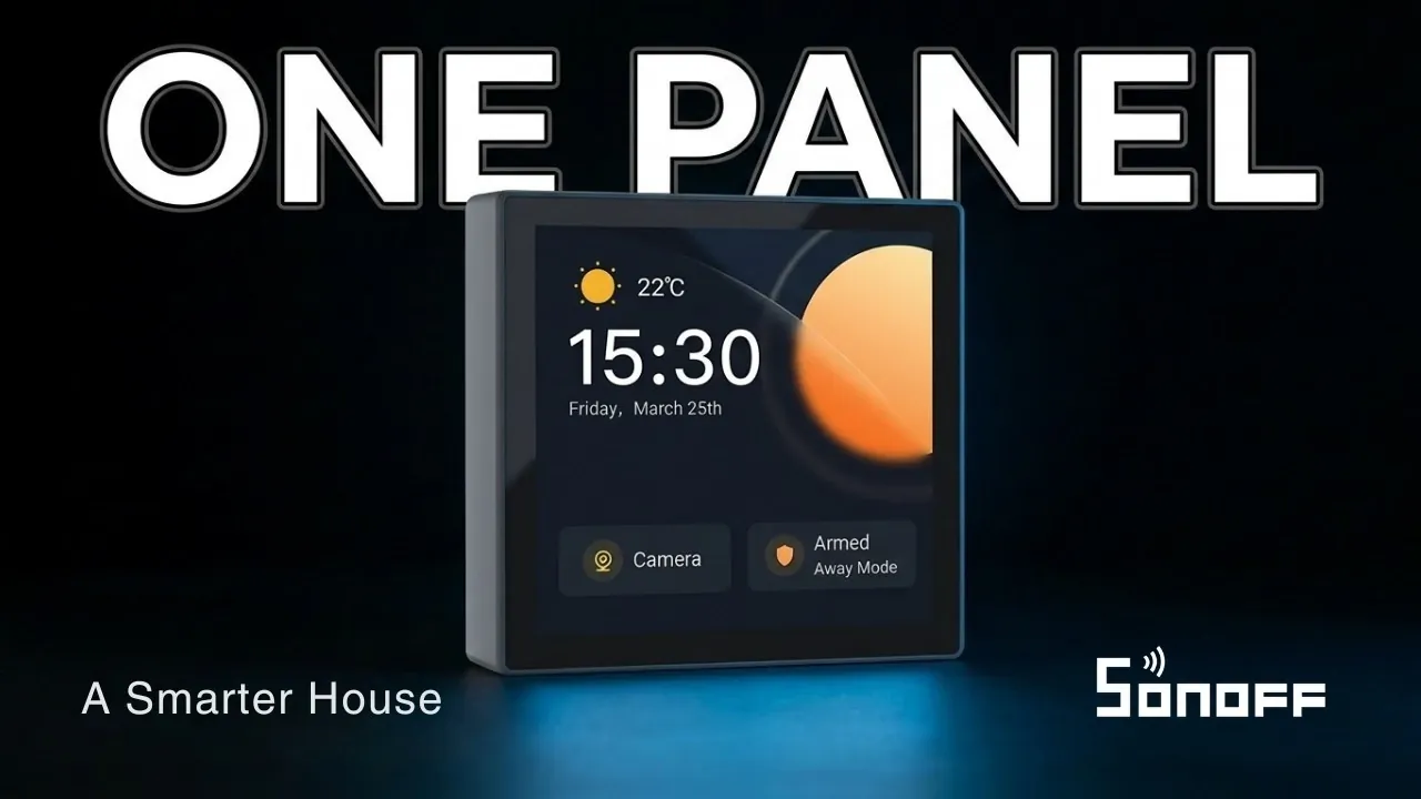 Home Assistant dashboard running natively on the Sonoff NSPanel Pro Gen 2.