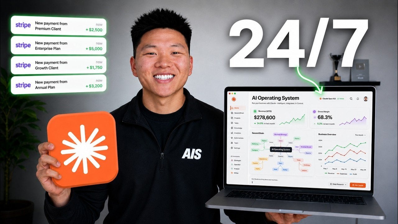 Claude Opus 4.8 interface managing business workflows and tool integrations.