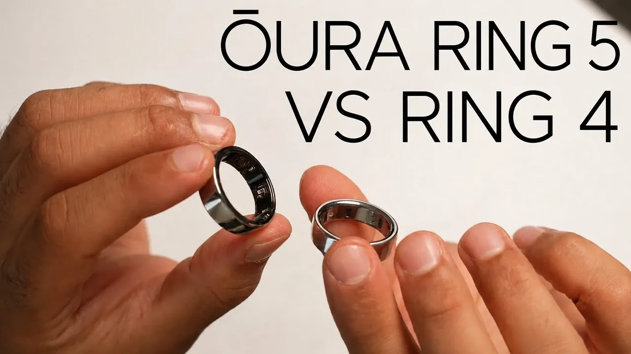 Side by side comparison of Oura Ring 5 and Oura Ring 4