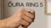 Size comparison showing the 40 percent smaller Oura Ring 5