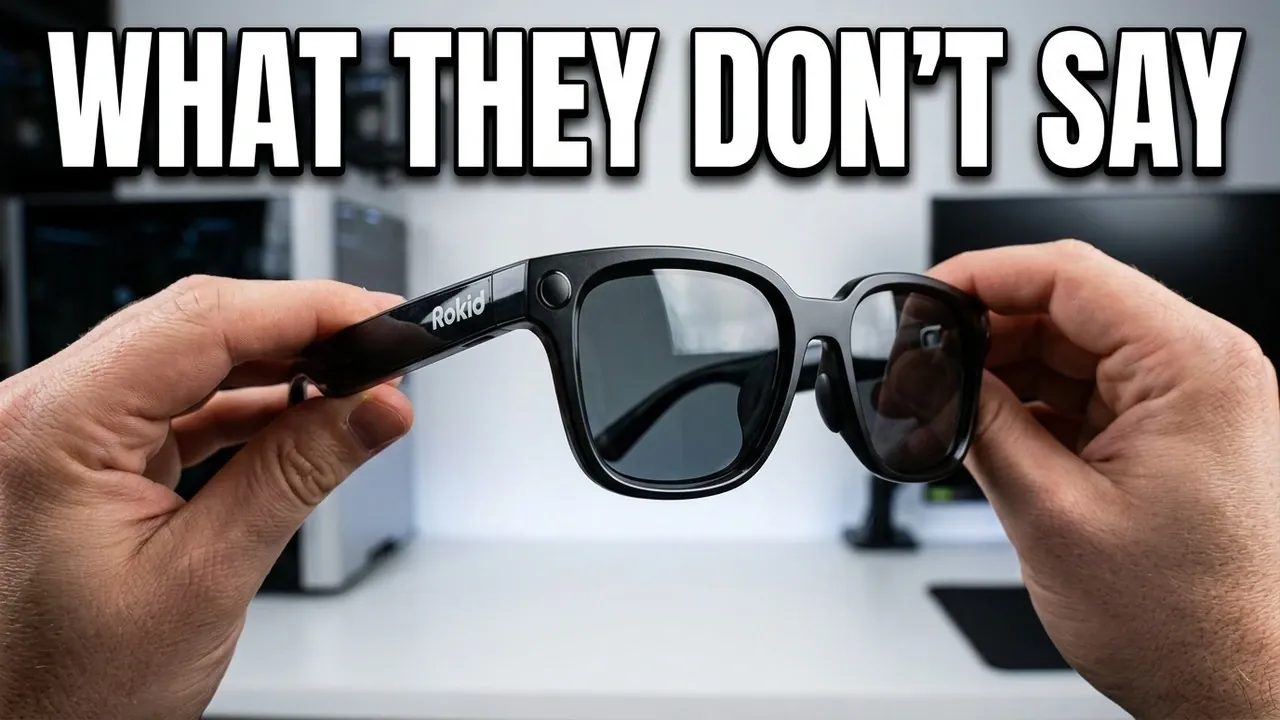 Close up of the 12 megapixel camera on Rokid AI glasses