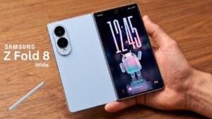 Leaked render of the Samsung Galaxy Z Fold 8 Wide display