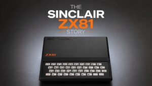 A vintage 1981 retail display for the Sinclair ZX81 at WH Smith.