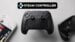 The new $99 Steam Controller next to a PC gaming setup.