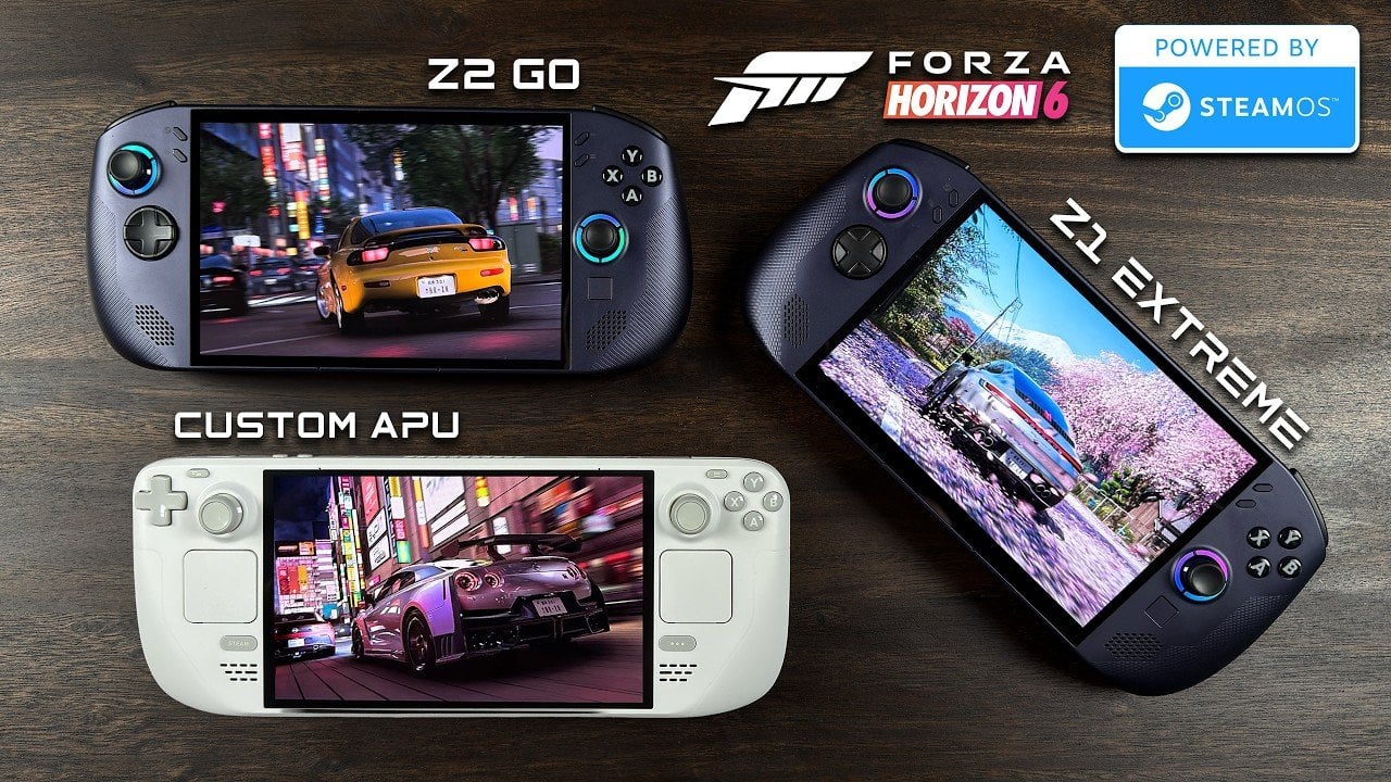 Side by side comparison of SteamOS handheld devices