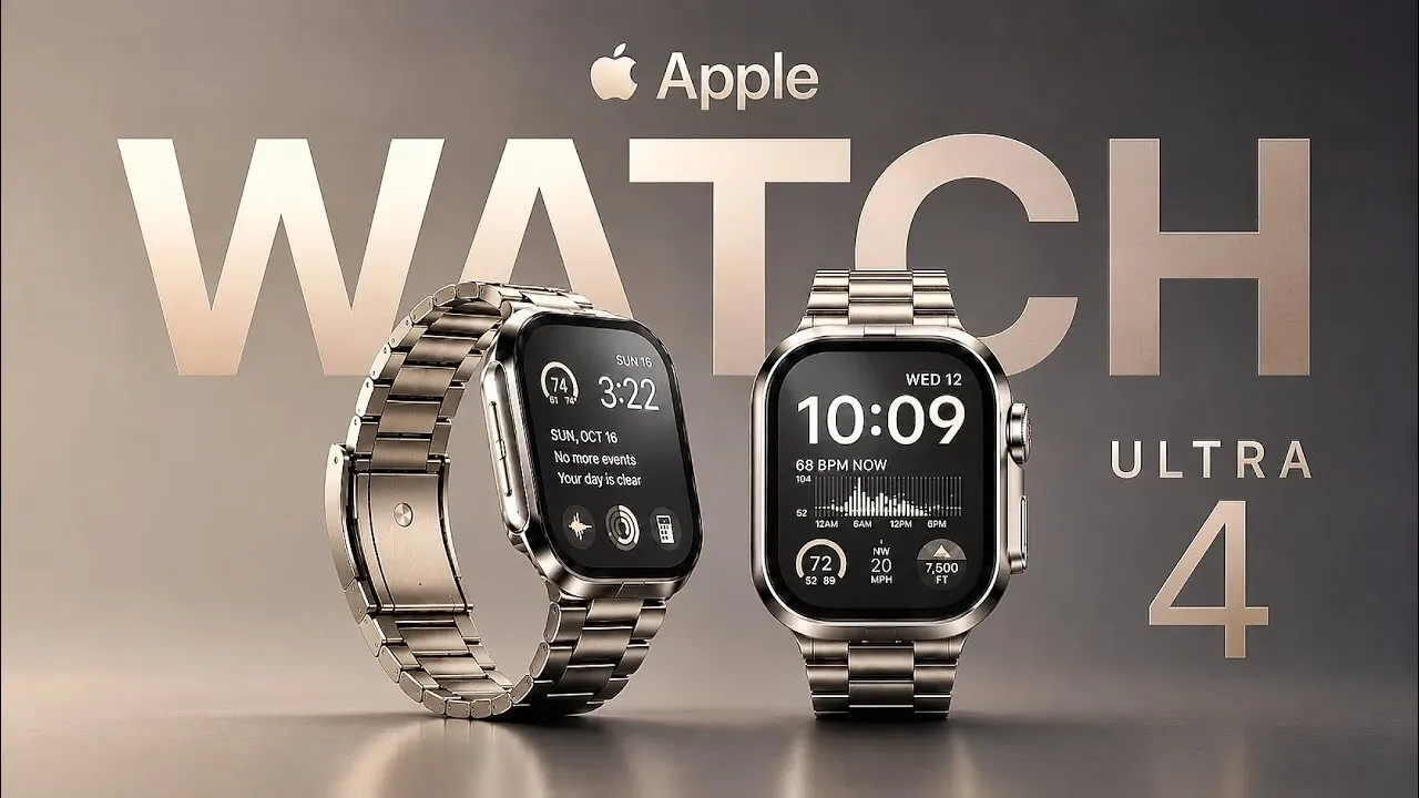 Close up of the new Apple Watch Ultra 4 edge to edge display