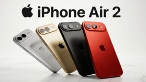 Comparison of the iPhone Air 2 profile showing its 5.5mm thickness