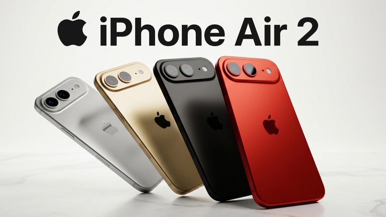 Comparison of the iPhone Air 2 profile showing its 5.5mm thickness