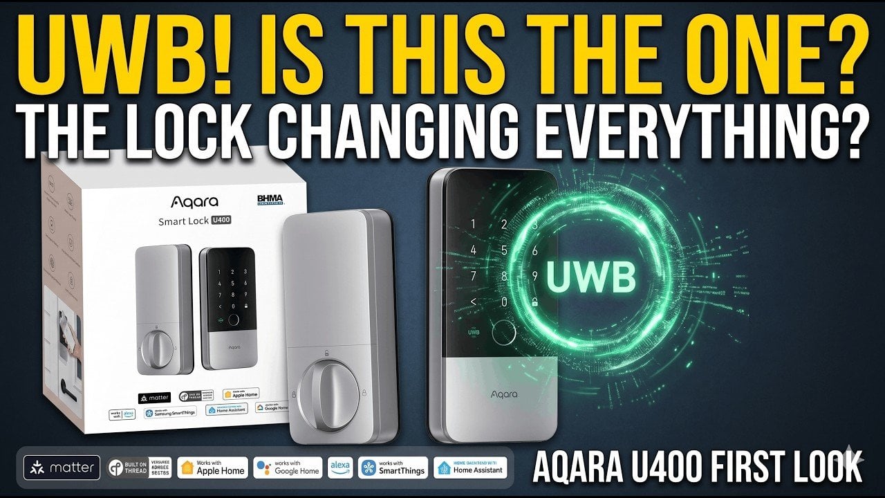 Person using hands-free UWB auto-unlock on a front door