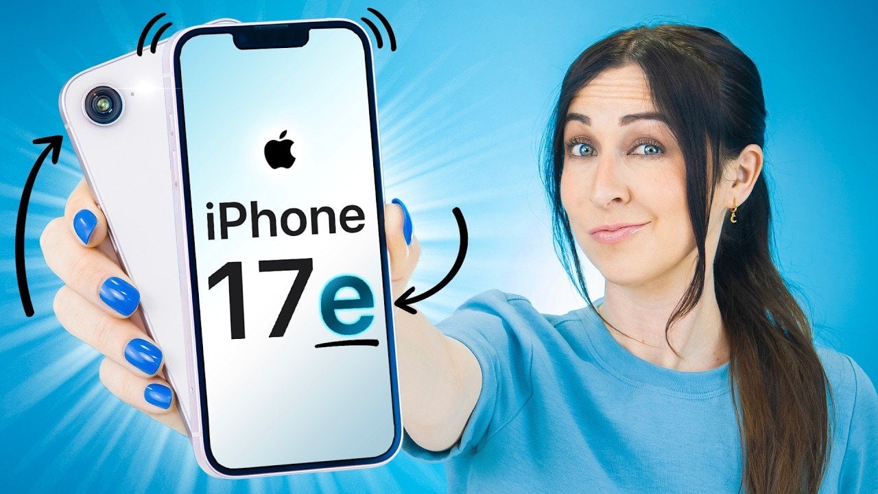 Close up of the iPhone 17e camera lens and visual intelligence interface