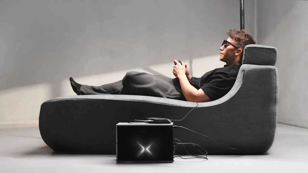 Front view of the ROG XREAL R1 micro OLED gaming glasses