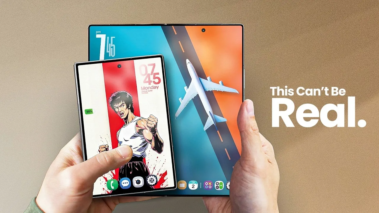 Empty S Pen slot on a Samsung foldable device