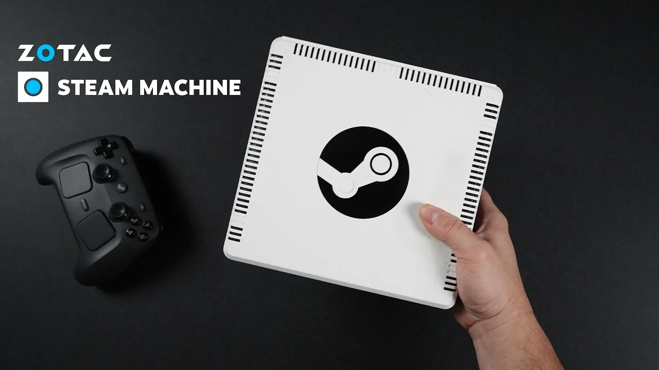 Original Valve Steam Controller paired with the Zotac console