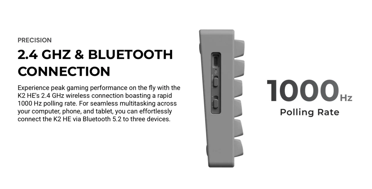 Keychron K2 HE Concrete Connectivity