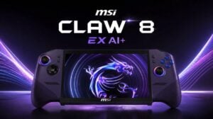 The 8-inch 120Hz LCD display on the MSI Claw 8 EX AI+