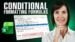 Before and after comparison of an Excel spreadsheet using conditional formatting