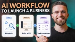 Automated MVP creation process building a functional landing page.