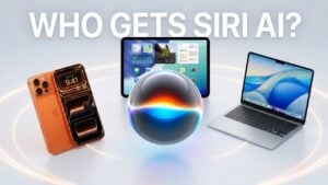 Siri AI interface on a new iPhone 17 Pro