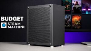 Completed DIY budget gaming PC in a Metal Fish T40 chassis