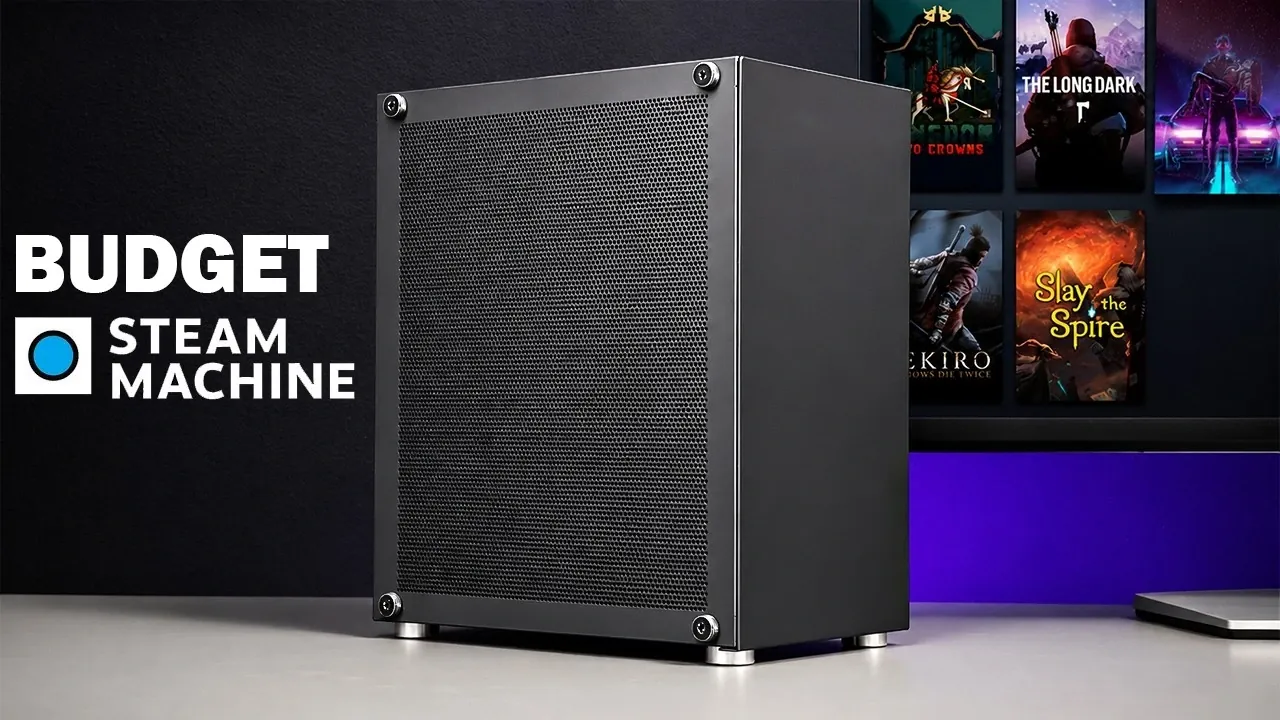 Internal components of the custom Steam Machine build