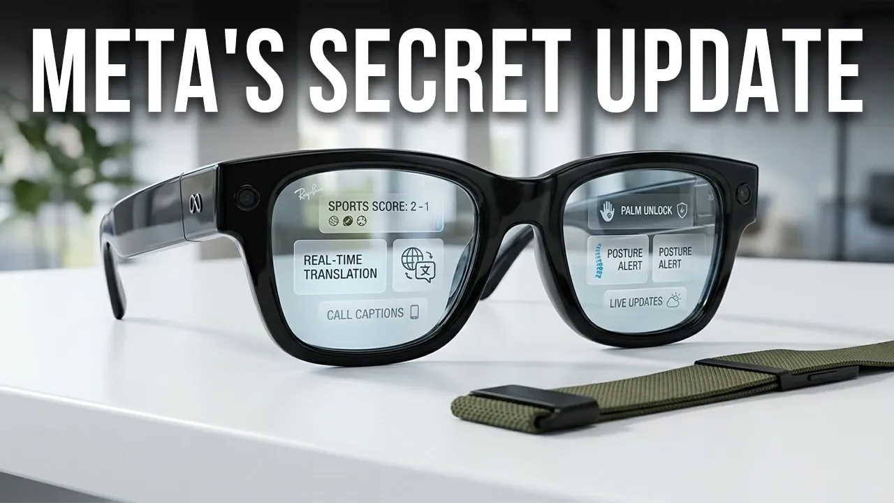 User unlocking Meta Ray-Ban glasses using the palm unlock feature.