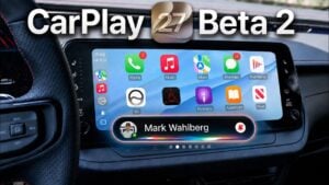 Siri glowing rainbow animation on the CarPlay interface