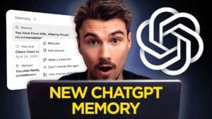ChatGPT interface showing the new editable memory summary feature.