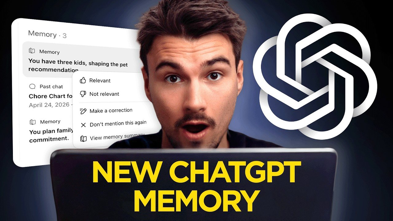 ChatGPT interface showing the new editable memory summary feature.