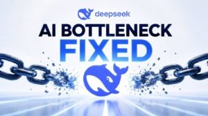 Conceptual illustration of AI data flow bottlenecks being resolved