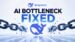 Conceptual illustration of AI data flow bottlenecks being resolved