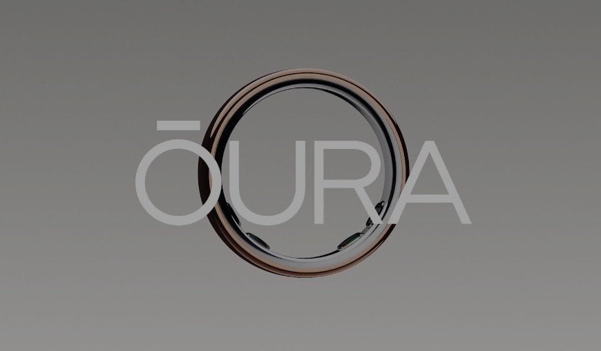 The titanium band of the Oura Ring 5 cut open by iFixit