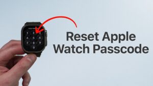 Pressing the digital crown to access the erase menu