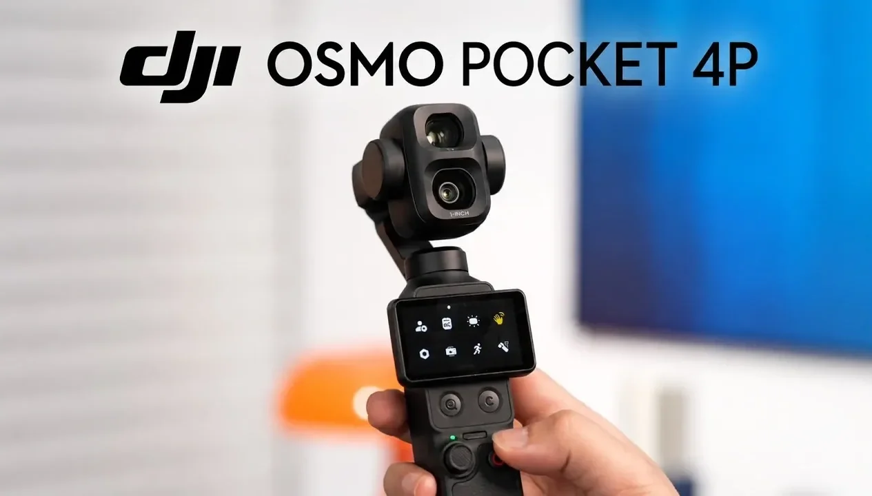 DJI Osmo Pocket 4P dual-camera system with 1-inch wide-angle lens