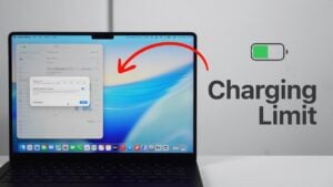 System settings menu showing the 80 percent charge limit on a Mac