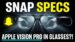 Snap Spectacles displaying an augmented reality floating screen interface