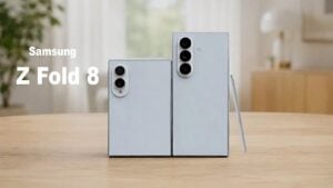 Leaked dummy unit showing the Galaxy Z Fold 8 Ultra camera layout
