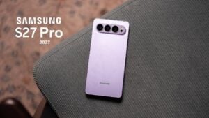 Close up of the Galaxy S27 Pro 200MP camera module