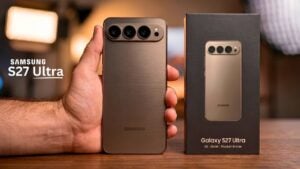 Leaked design render of the Samsung Galaxy S27 Ultra smartphone