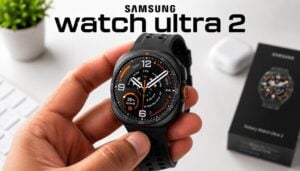 Samsung Galaxy Watch Ultra 2 titanium body and display