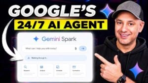 Gemini Spark dashboard showing automated tasks in Google Workspace.